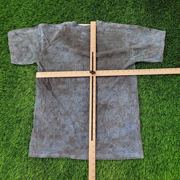 Vintage Easy-Riders Skeleton Fire Shirt Medium 19x27 Blue - Picture 3 of 10